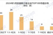 2024年5月安徽新三板企业市值TOP100：32家企业去年净利润超3000万元