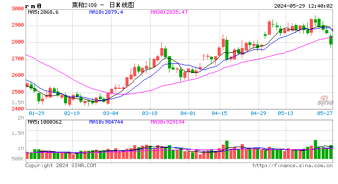 午评：菜粕跌超3%，工业硅跌超2%