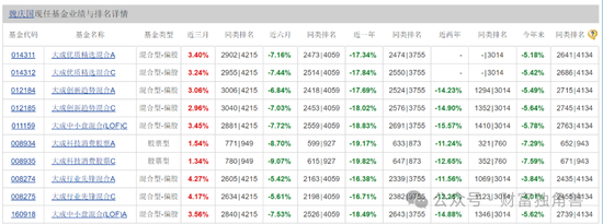 大成基金魏庆国陷入亏损泥潭,旗下4只基金相互抄作业,持有华友钴业遇暴跌