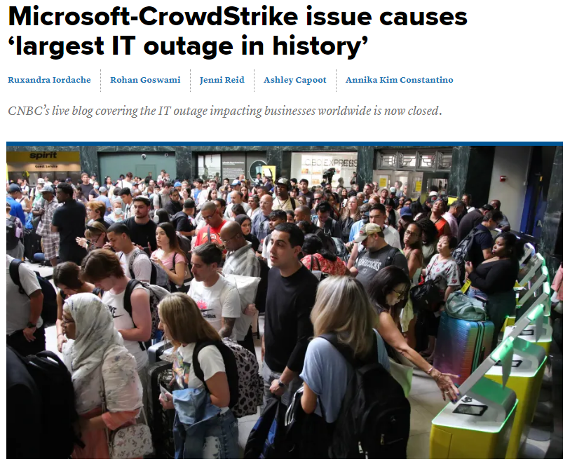 史上最大规模IT故障!微软蓝屏事件背后:“肇事企业”服务271家世界500强,凸显全球技术基础设施的脆弱性